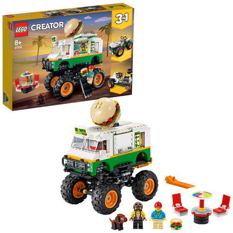 Image of LEGO Creator 3-in-1 Monster Burger Truck Set 31104 or Townhouse Toystore Construction Set 31105