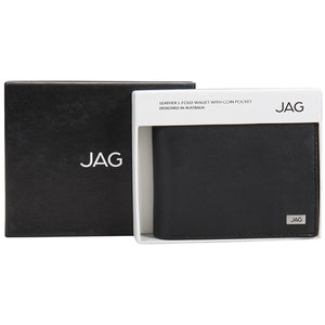 JAG Centrefold Wallet, Black, Leather, JAGW006