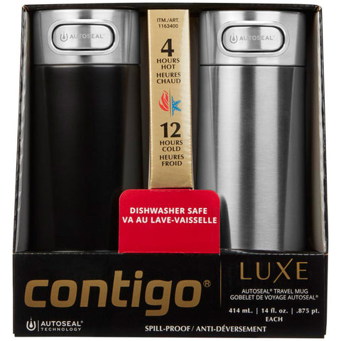 Image of Contigo Autoseal Vacuum-Insulated Stainless Steel Travel Mug 2pk
