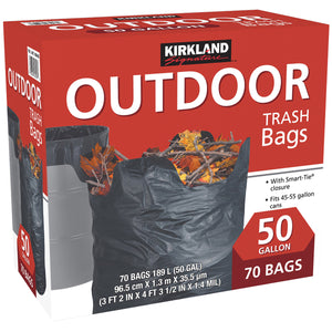 Kirkland Signature Outdoor Trash Bags 70 count