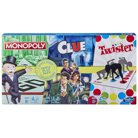 Image of Hasbro Classic Family Game Set: Monopoly, Clue & Twister
