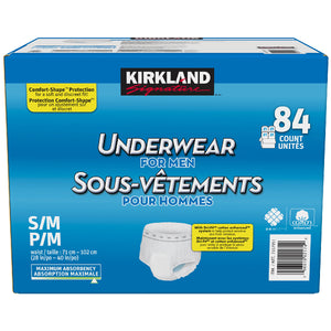 Kirkland Signature Men's Incontinence Underwear 4 x 19pk/21pk