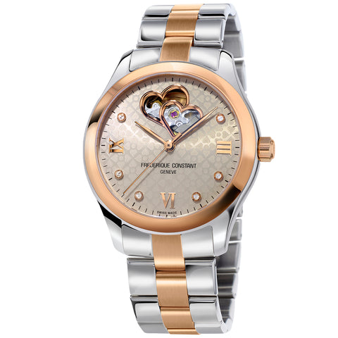 Image of Frederique Constant Women's Double Heart Beat Watch FC-310LGDHB3B2B