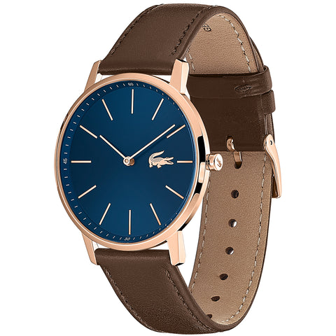 Image of Lacoste Moon Brown Leather Mens Watch 2011018