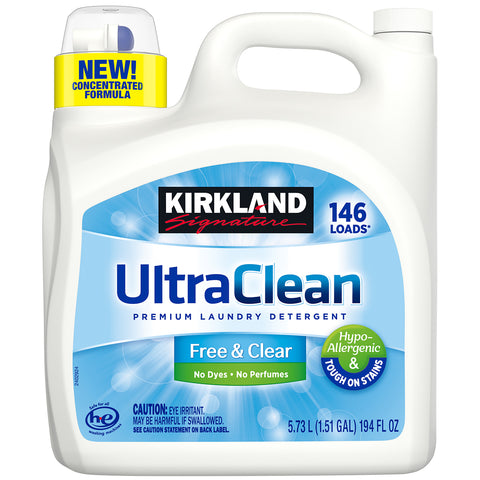Image of Kirkland Signature Free & Clear Laundry Liquid 5.73L