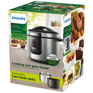 Philips All In One Cooker + Stainless Steel Bowl, 6L, 1300W, HD2237/72