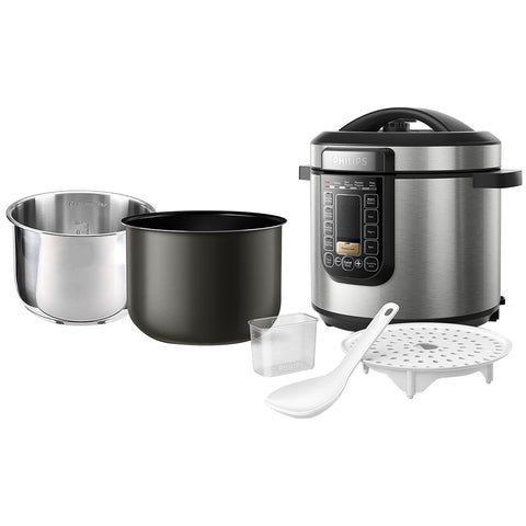 Image of Philips All In One Cooker + Stainless Steel Bowl, 6L, 1300W, HD2237/72