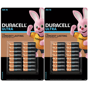 Duracell Ultra Alkaline AA Batteries 16 x 2pk