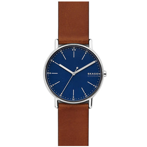 Skagen Men's Signatur Brown Leather Watch SKW6355