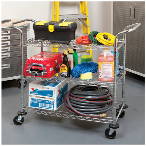Image of Seville Classics 3 Tier Commercial Utility Cart
