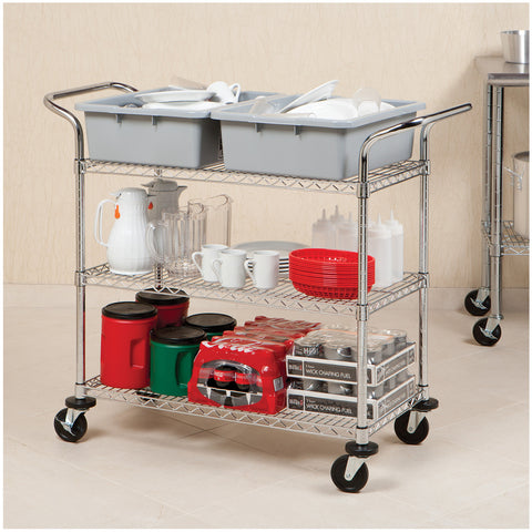 Image of Seville Classics 3 Tier Commercial Utility Cart
