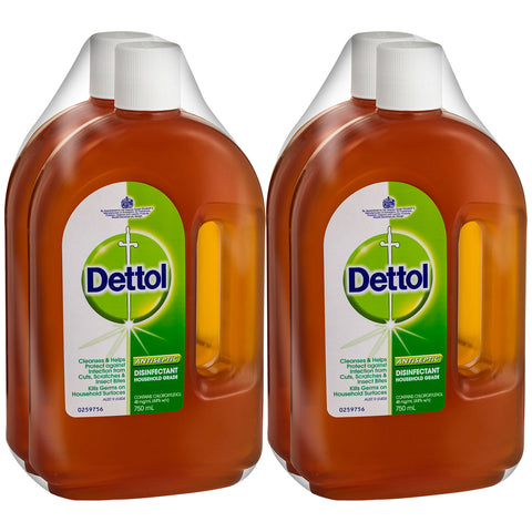 Image of Dettol Antiseptic & Disinfectant Liquid 4 x 750ml