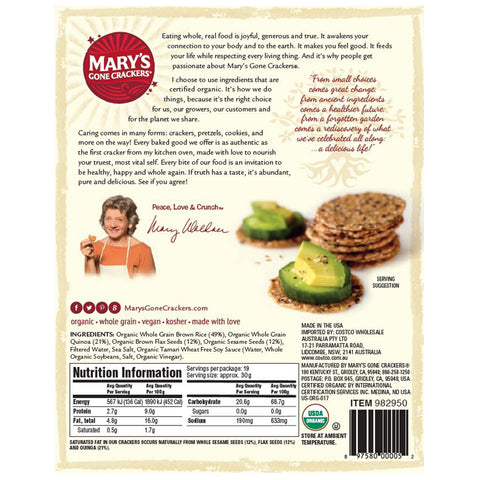 Image of Mary's Gone Crackers Organic Original Crackers 2 x 566g