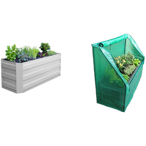 Image of Greenlife Slimline Garden Bed & Greenhouse Cover 120 x 45 x 45cm