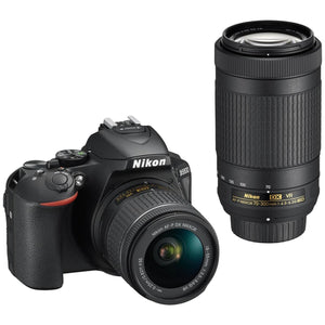 Nikon D5600 TLK DSLR Twin VR Lens Camera, 18-55mm & 70-300mm Lens, 859501