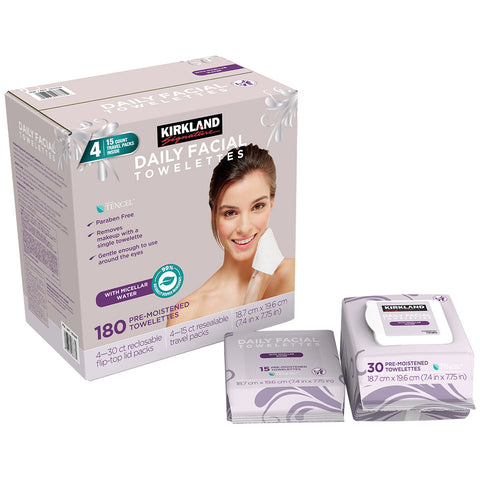 Image of Kirkland Signature Micellar Daily Facial Cleansing Wipes 180 Sheets