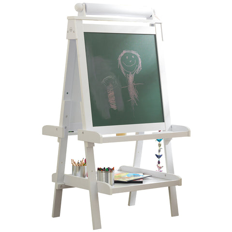 Image of KidKraft Artist Easel with Paper Roll White
