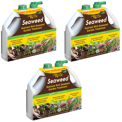 Image of Nature's Harvest Seaweed Nutrient Rich Garden Treatment 3 x 2 x 2L