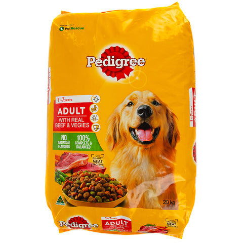 Image of Pedigree Vital Protection 1-7 Years Adult Dog Food With Beef and Vegetables 20kg