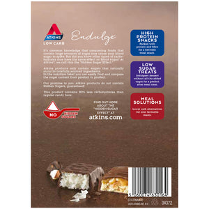 40 x Atkins Endulge Low Sugar Variety Pack Bar, 20 x 34g Chocolate Coconut & 20 x 40g Caramel Nut Chew