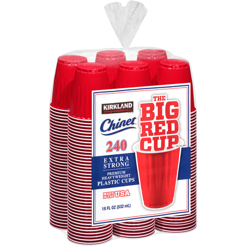 Image of Kirkland Signature Chinet The Big Red Plastic Cup 240 x 532ml