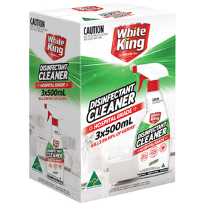 White King Disinfectant Cleaner Spray 6 x 500ml