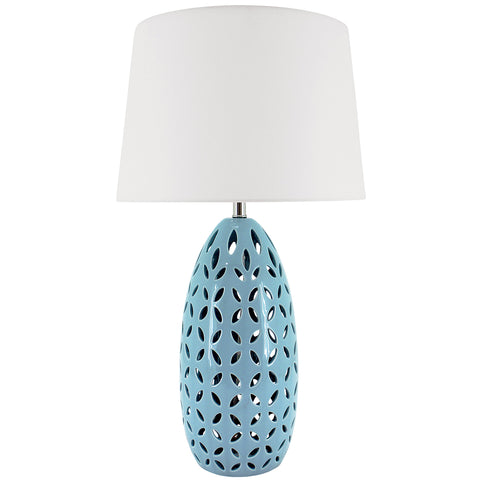 Image of NF Living Kiran Ceramic Table Lamp with Linen Shade