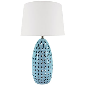 NF Living Kiran Ceramic Table Lamp with Linen Shade