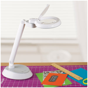 Ottlite Space Saving Magnifier Desk Lamp