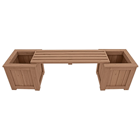Image of Yardistry Wooden Planter Bench