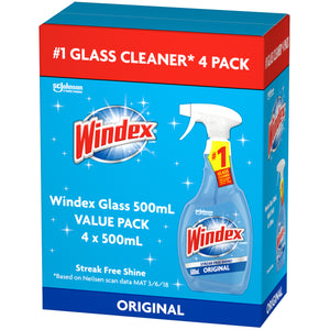 Windex Original Glass Cleaner 4 x 500ml