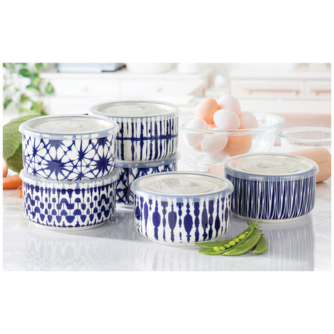 Image of Signature Housewares Embossed Bowls with Lids 6pc