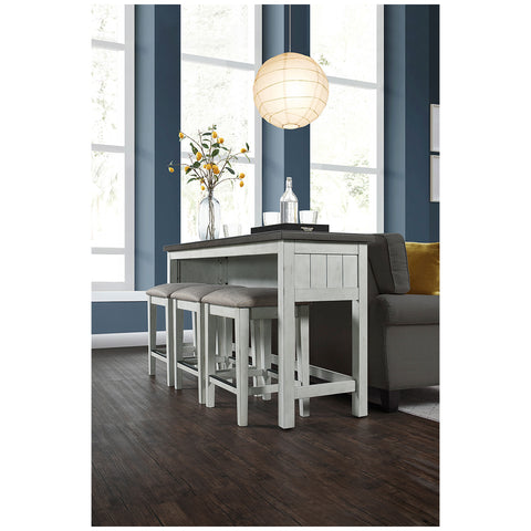Image of Bayside Furnishings 4pc Sofa Table Set, Rubberwood, Oak and Birch Veneer, W 172.8 x D 50.8 x L 87 cm