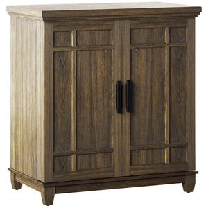 Tresanti Bar Cabinet, L 95.2 x W 56.4 x H 105.5 cm, Solidwood & Veneer, Brown, BC34128-QM374