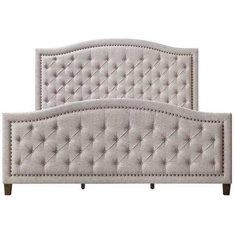 Image of Thomasville Fully Upholstered King Bed Beige
