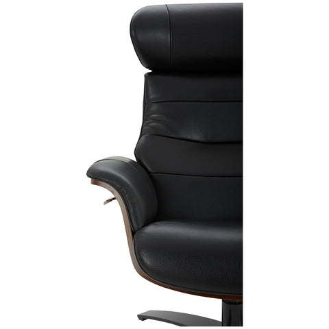 Image of GilmanCreek Leather Karma Chair with Ottoman, Leather