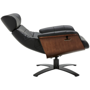 GilmanCreek Leather Karma Chair with Ottoman, Leather