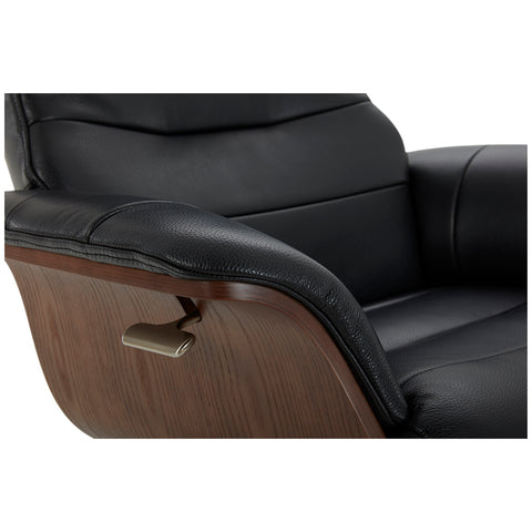 Image of GilmanCreek Leather Karma Chair with Ottoman, Leather