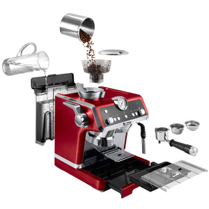 DeLonghi La Specialista Pump Espresso Maker, Red, Black, EC9335R, EC9335BK