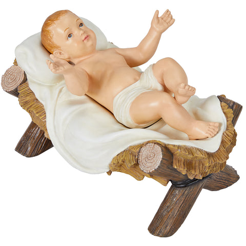 Image of Holy Family Outdoor Christmas Decoration, 4 Pieces, Joseph, Mary, Baby and Manger