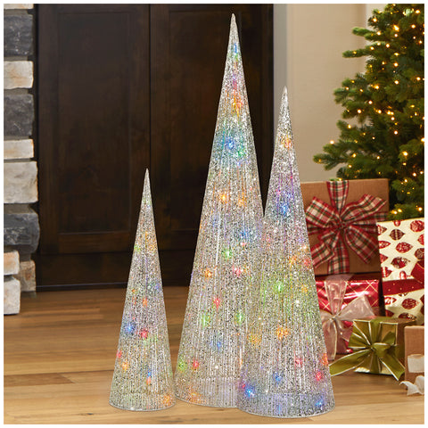 Image of Glitter String Cones 3 Piece