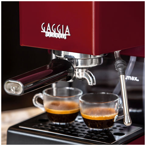 Image of Gaggia Classic Pro Manual Coffee Machine, Red