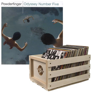 Crosley Record Crate and Powderfinger Odyssey Number Five Vinyl Bundle