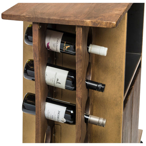 Image of Wine Stash Contemporary Timber Bar Cart