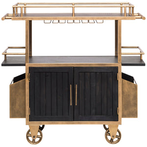 Wine Stash Industrial French Bar Cart