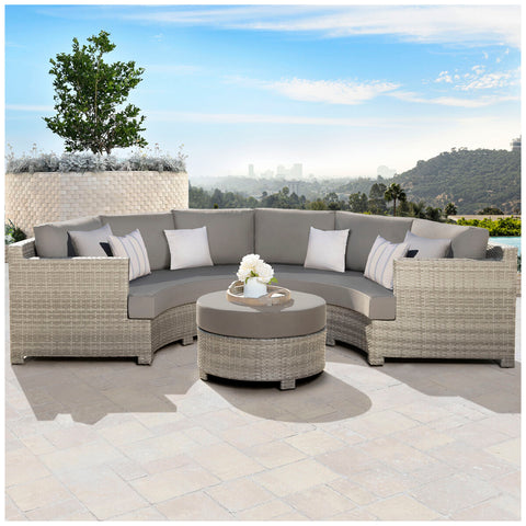 Image of Abbyson Belmont 3-piece Curved Sectional Set