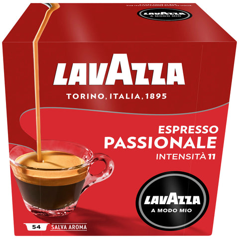 Image of Lavazza A Modo Passionale Capsules, 108 Pack, Free Jolie White Coffee Machine