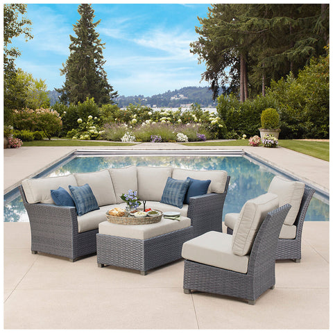 Image of Pacific Casual Westchester Sectional Seating Set 7pc