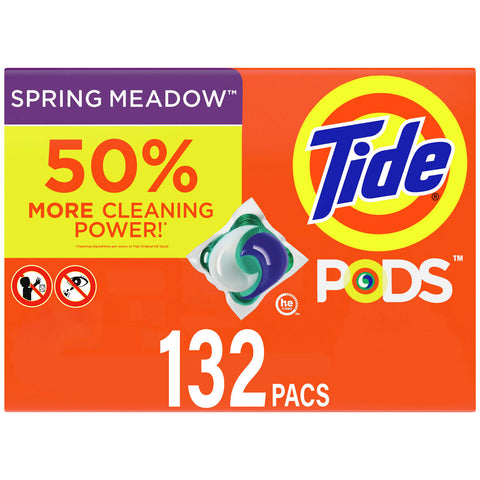 Image of Tide Laundry Detergent Pods 132 Capsules