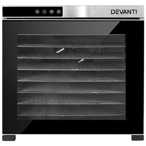 Image of Devanti 10 Tray Food Dehydrator Stainless Steel